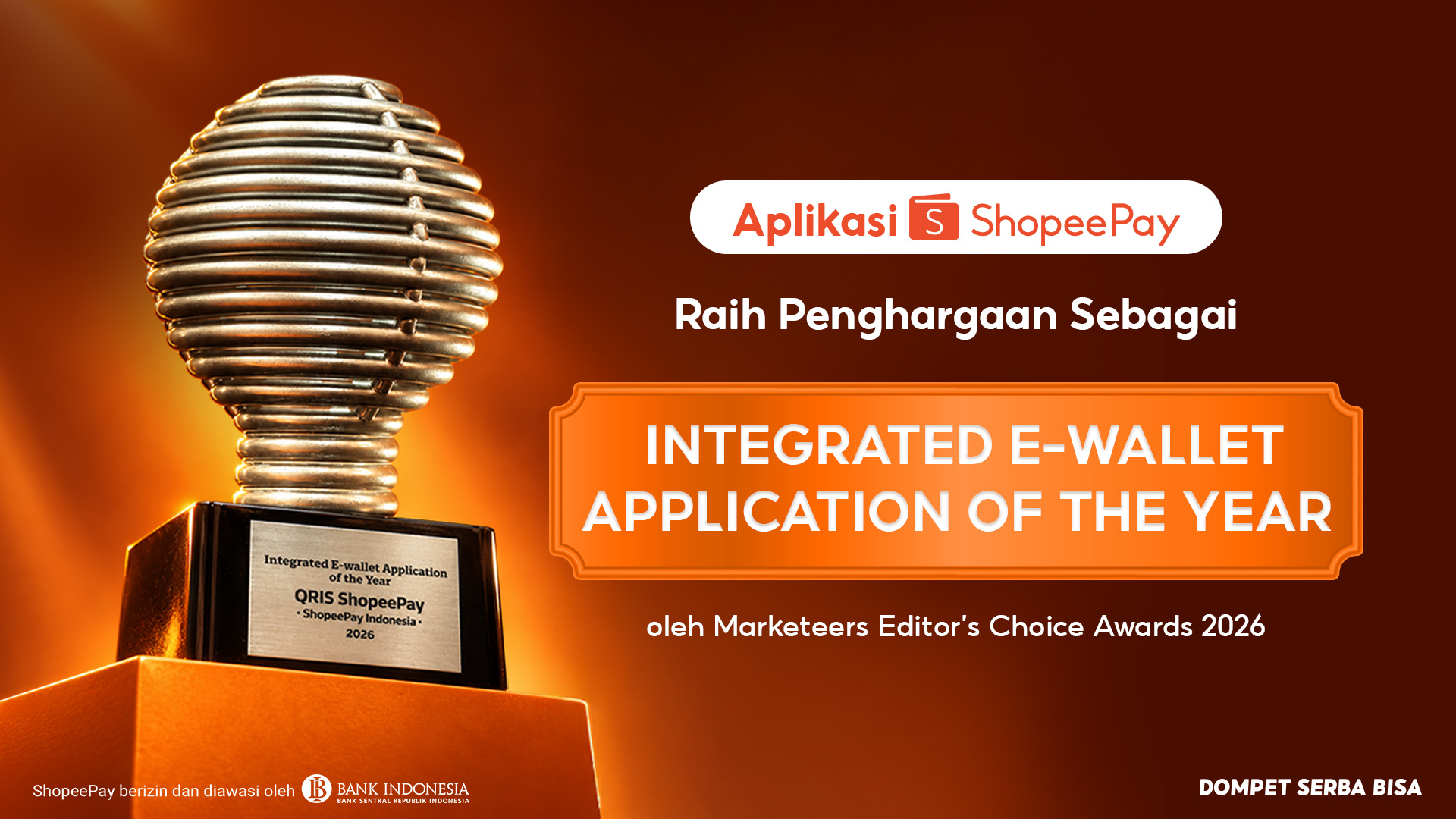 Aplikasi ShopeePay Raih Penghargaan Integrated E-Wallet Application of the Year
